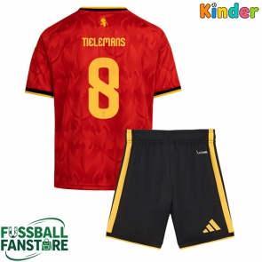 Belgien Youri Tielemans #8 Replik Heimtrikot Kinder WM 2026 Kurzarm (+ Kurze Hosen)